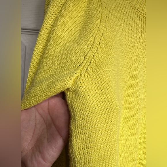 525 America yellow crewneck cotton sweater size XS - Picture 5 of 9